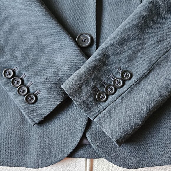 J.Crew 100% Wool Two-Button Blazer Dark Charcoal Grey - Size 4 - Picture 6 of 12